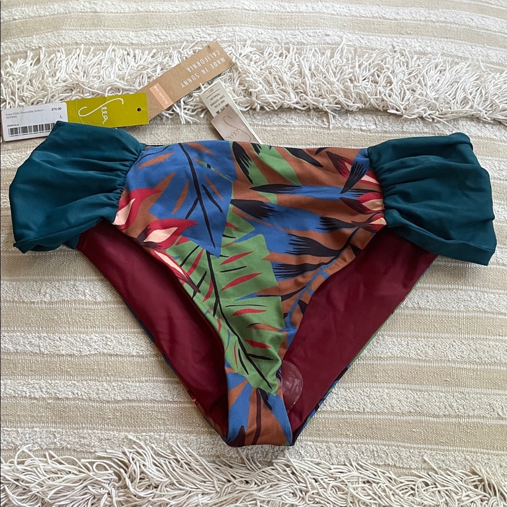 Seea Milos Reversible Multicolor Tropical Bikini Bottom